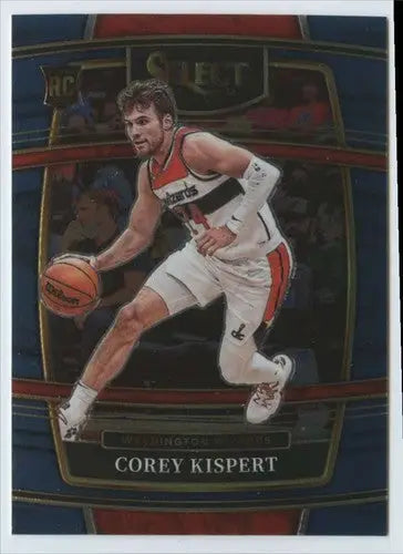 Basketball trading card of Corey Kispert from Panini Select Blue series