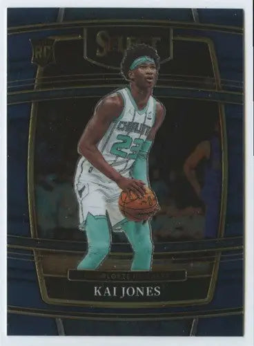 Original gloss Panini Select Blue Kai Jones basketball card in 2021 Panini Select product