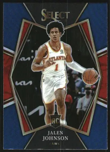 2021 Panini Select Blue Prizms #200 Jalen Johnson NM-MT Hawks Premeir L ID:77114 - Basketball Card Single