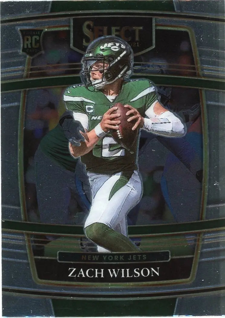 2021 Panini Select Concourse #44 Zach Wilson Rookie New York Jets Football Card - Football Card Single
