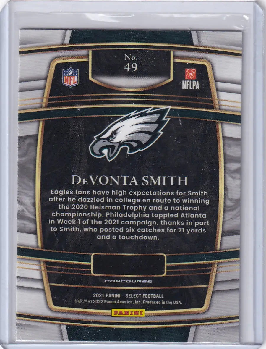 2021 Panini Select Concourse #49 Devonta Smith - Philadelphia Eagles - Football Card Single