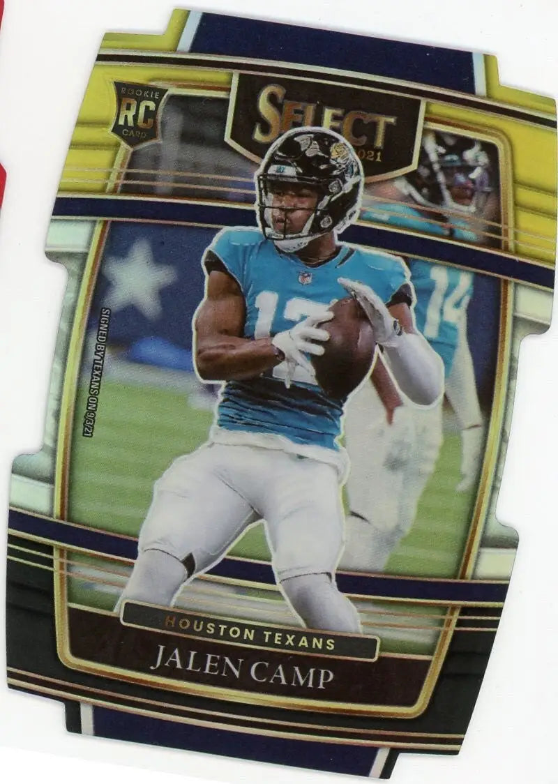 2021 Panini Select Concourse Black Gold Prizm Die Cut #97 Jalen Camp Rookie Card
