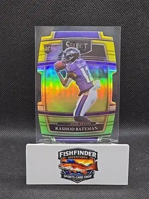 2021 Panini Select - Concourse Rashod Bateman #55 Green & Yellow Prizm... - Football Card Single