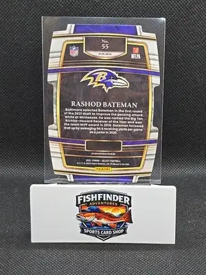 2021 Panini Select - Concourse Rashod Bateman #55 Green & Yellow Prizm... - Football Card Single