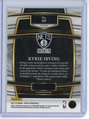 2021 Panini Select Kyrie Irving #80 Orange Flash Basketball - Basketball Card Single