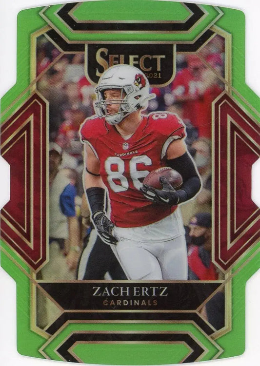 2021 Panini Select Neon Green Die Cut Club Level /349 #228 Zach Ertz Cardinals - Football Card Single