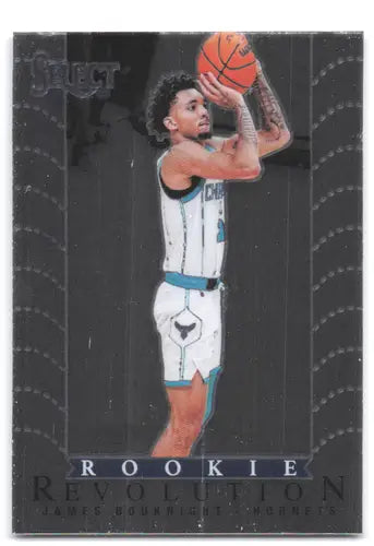 Panini Select Rookie Revolution NBA trading card of Charlotte Hornets player James Bouknight