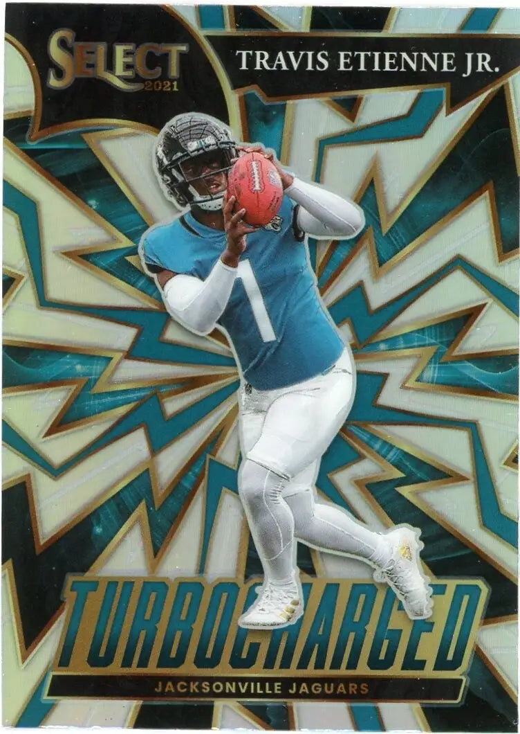 2021 Panini Select Turbocharged Silver #TUR-7 Travis Etienne Rookie Jaguars Card - Football Card Single
