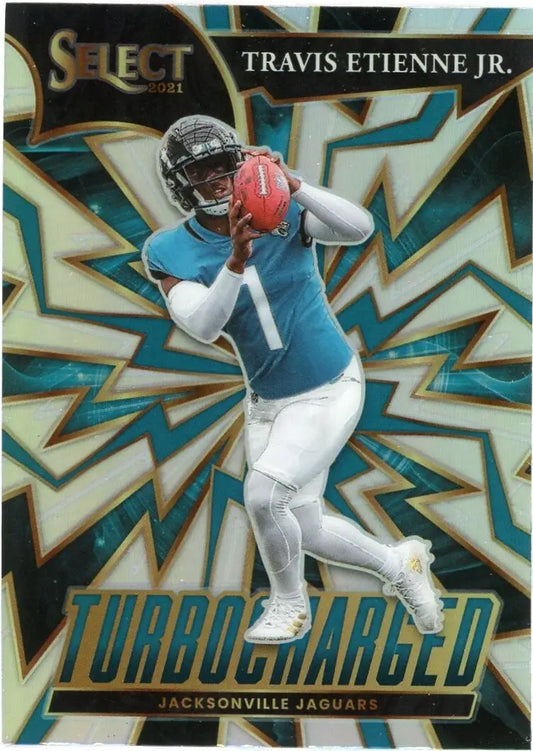2021 Panini Select Turbocharged Silver #TUR-7 Travis Etienne Rookie Jaguars Card - Football Card Single