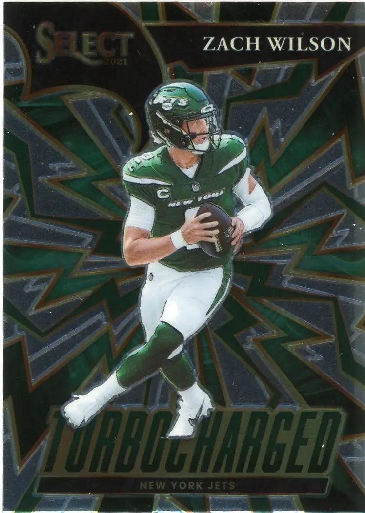 2021 Panini Select Turbocharged #TUR-2 Zach Wilson Rookie New York Jets Football - Football Card Single