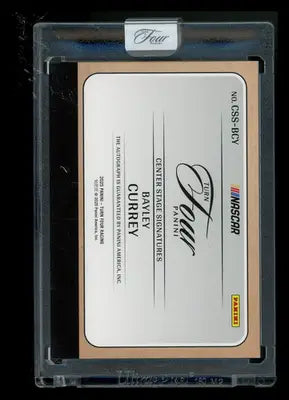 2021 Panini Turn Four Bayley Currey #CSS-BCY Autograph 22/25 Racing - Racing Card Single