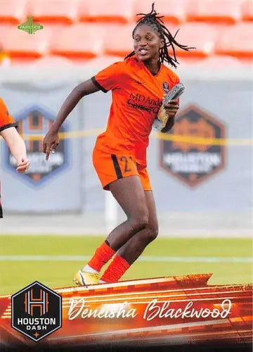 Deneisha Blackwood soccer card with original gloss from Parksides NWSL series
