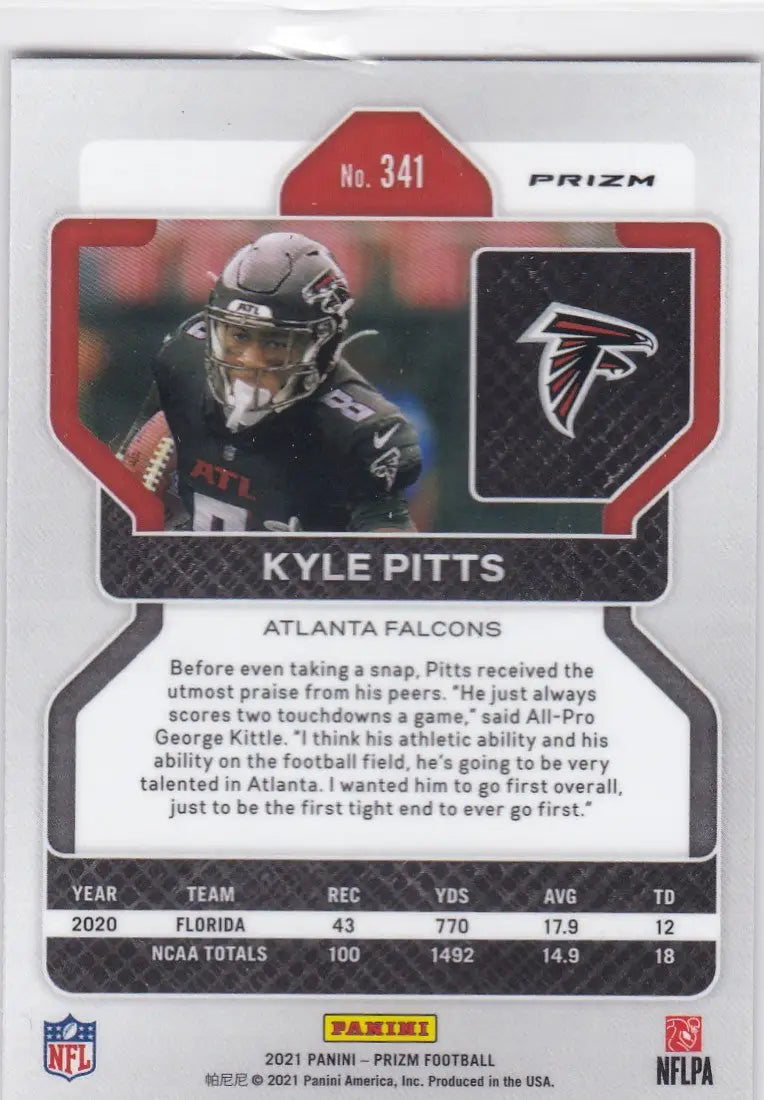 2021 PRIZM #341 KYLE PITTS REFRACTOR- ATLANTA FALCONS