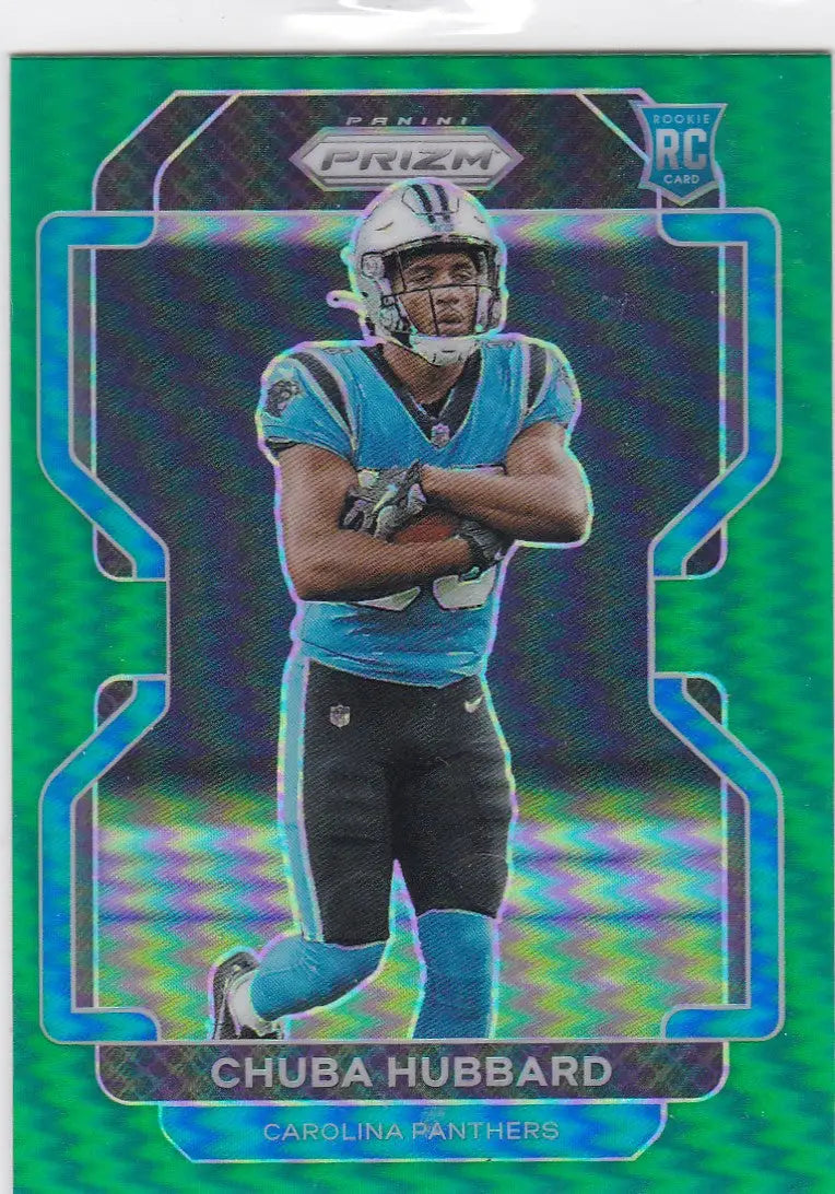 2021 PRIZM #355 CHUBA HUBBARD GREEN- CAROLINA PANTHEERS