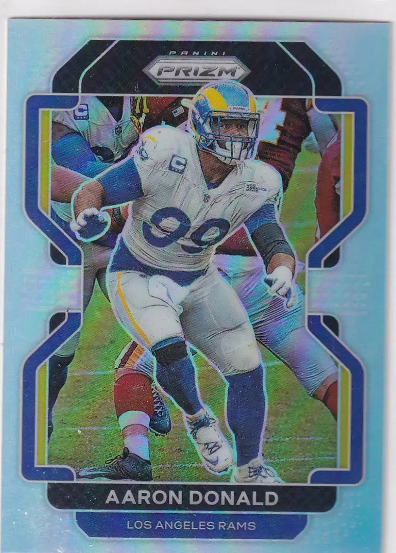 2021 PRIZM #69 AARON DONALD SILVER- LOS ANGELES RAMS