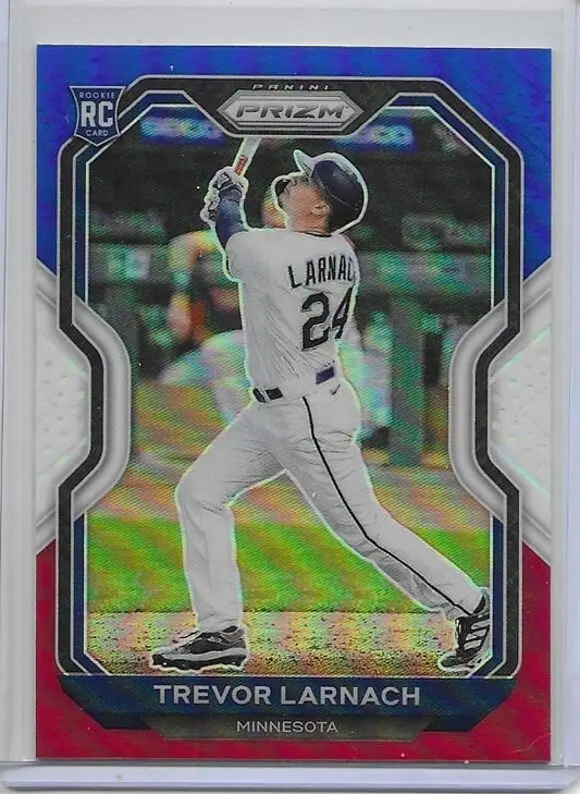2021 PRIZM BASEBALL Trevor Larnach RC #55 RED WHITE BLUE PRIZM Twins (876) - Baseball Card Single