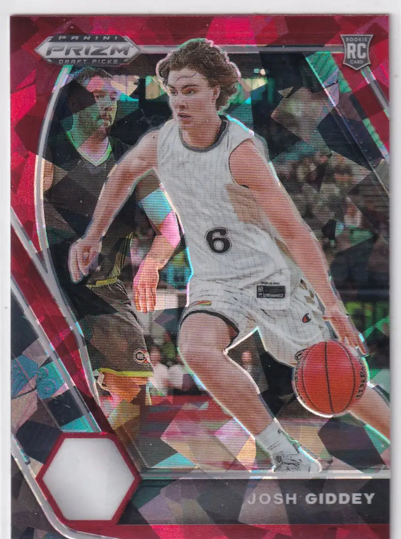 2021 PRIZM DRAFT PICK #17 JOSH GIDDEY RED CRACKED ICE- CHICAGO BULLS - Basketball Card Single