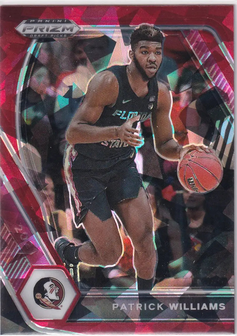 2021 PRIZM DRAFT PICK #47 PATRICK WILLIAMS RED CRACKED ICE- CHICAGO BULLS - Basketball Card Single