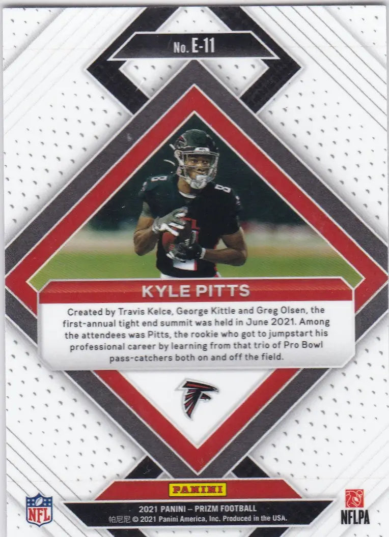 2021 PRIZM #E-11 KYLE PITTS EMERGENT- ATLANTA FALCONS
