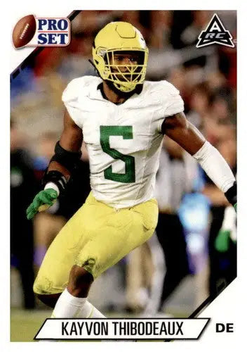 Football trading card from 2021 Pro Set College Football featuring Kayvon Thibodeaux