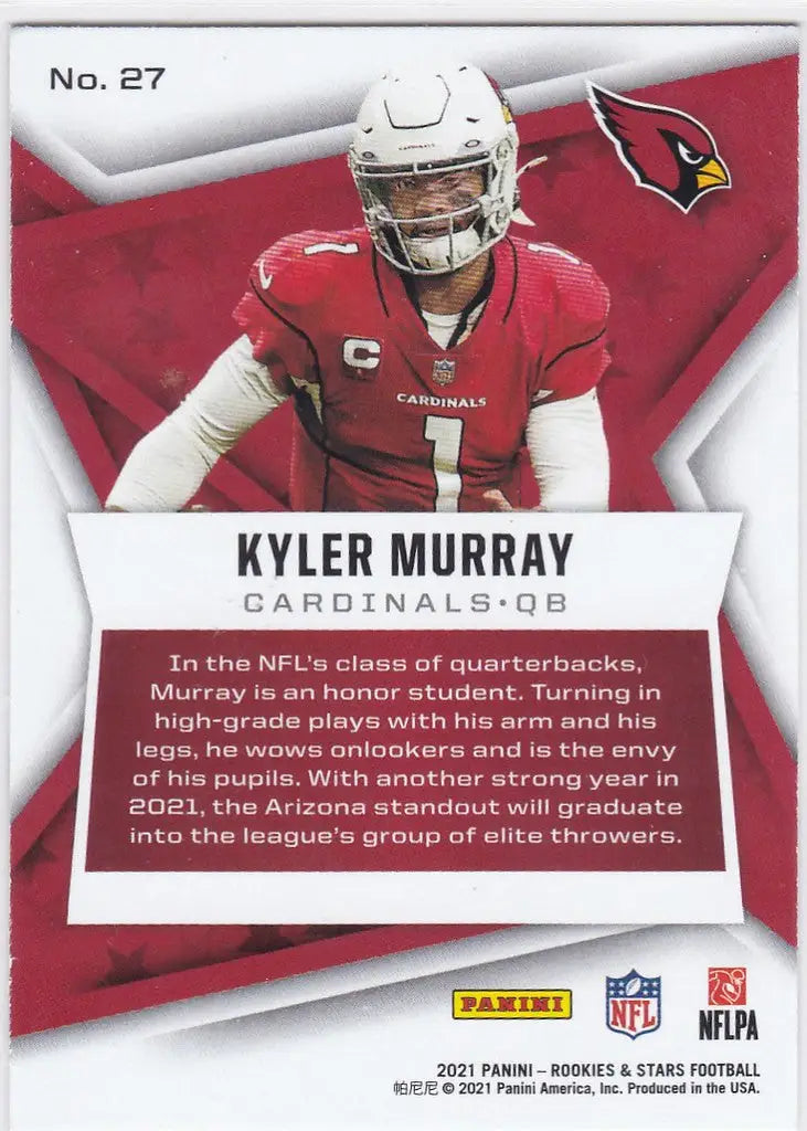 2021 Rookies & Stars #27 Kyler Murray Base Arizona Cardinals