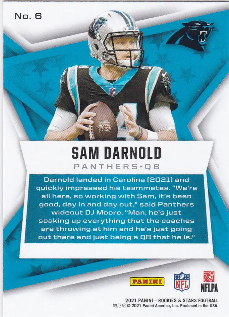2021 Rookies & Stars #6 Sam Darnold Purple Parallel Carolina Panthers