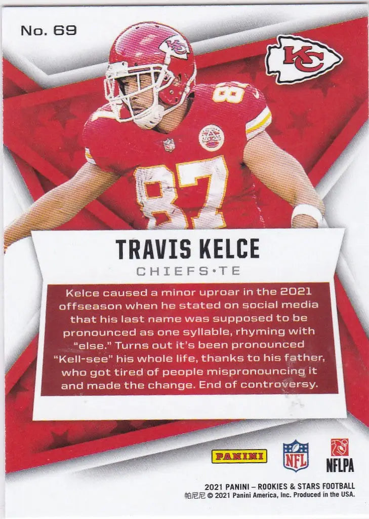 2021 Rookies & Stars #69 Travis Kelce Kansas City Chiefs