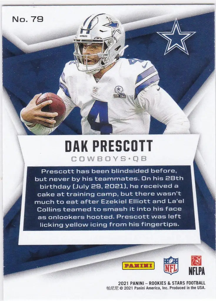 2021 Rookies & Stars #79 Dak Prescott Dallas Cowboys