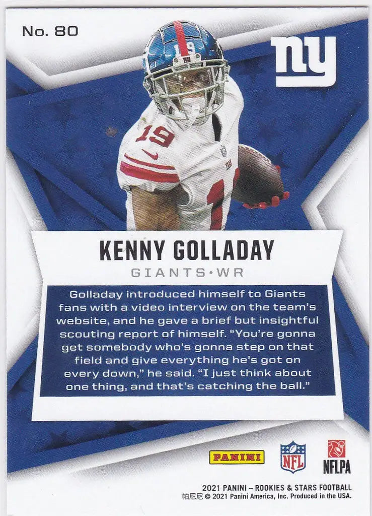 2021 Rookies & Stars #80 Kenny Golladay Purple Parallel New York Giants