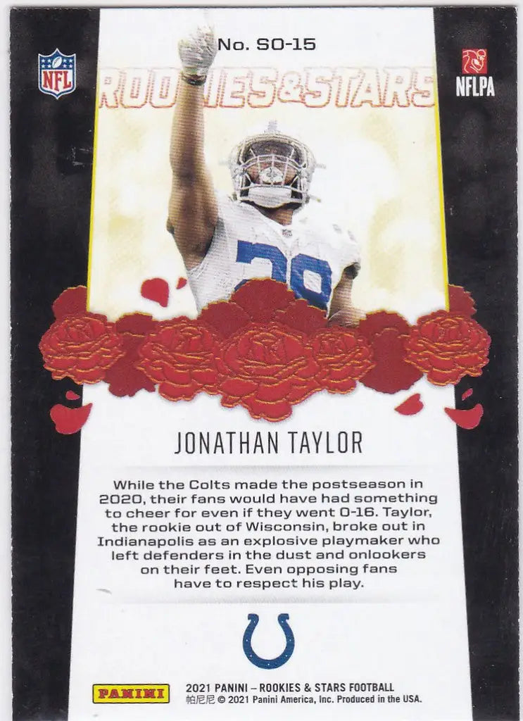 2021 Rookies & Stars #SO-15 Jonathan Taylor Ovation Indianapolis Colts
