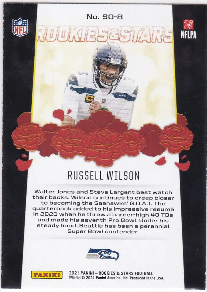 2021 Rookies & Stars #SO-8 Russell Wilson Ovation Seattle Seahawks