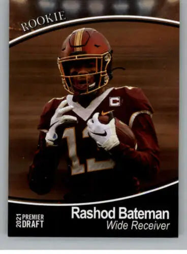 2021 SAGE Hit Premier Draft #1 Rashod Bateman NM Near Mint rookie card with original gloss
