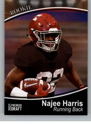 Original gloss of Najee Harris rookie card from 2021 SAGE Hit Premier Draft