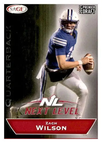 2021 SAGE Hit Premier Draft Red #152 Zach Wilson NM Near Mint Next Level - Football Card Single