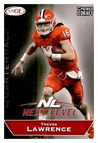2021 SAGE Hit Premier Draft Red #162 Trevor Lawrence Near Mint or Better Next Le - Football Card Single