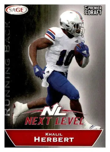 2021 SAGE Hit Premier Draft Red #164 Khalil Herbert Near Mint or Better Next Lev - Football Card Single