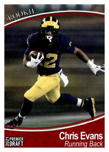 2021 SAGE Hit Premier Draft Red #166 Chris Evans NM Near Mint - Football Card Single