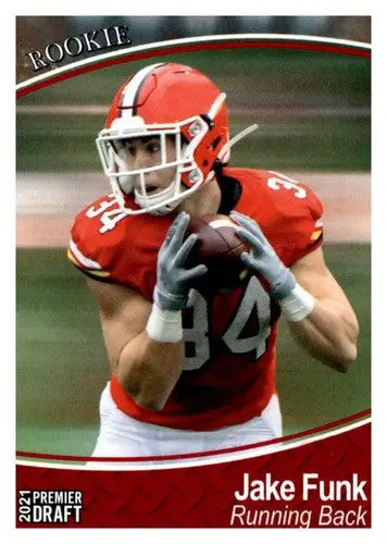 2021 SAGE Hit Premier Draft Red #176 Jake Funk NM Near Mint - Football Card Single
