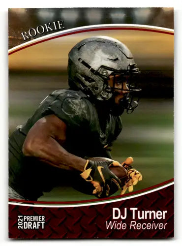 DJ Turner rookie card 2021 Sage Hit Premier Draft Red Near Mint image
