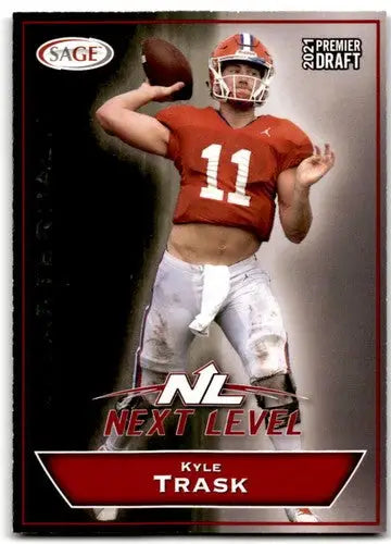 Original gloss Kyle Trask football card from Sage Hit Premier Draft series