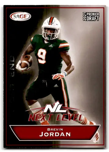 2021 SAGE Hit Premier Draft Red #43 Brevin Jordan NM Near Mint Next Lev ID:46784 - Football Card Single