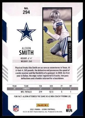 2021 Score Aldon Smith 294 Dallas Cowboys