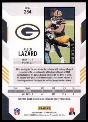 2021 Score Base Allen Lazard Green Bay Packers 284 - Football Card Single