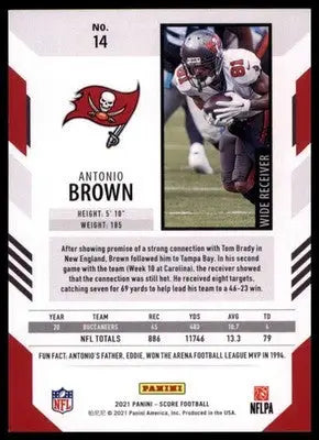 2021 Score Base Antonio Brown Tampa Bay Buccaneers 14 - Football Card Single