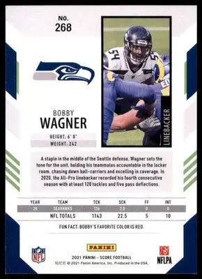 2021 Score Base Bobby Wagner Seattle Seahawks 268 - Football Card Single