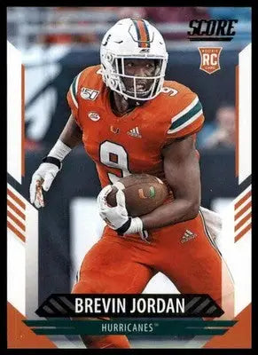 2021 Score Base Brevin Jordan RC Miami Hurricanes 387 - Football Card Single