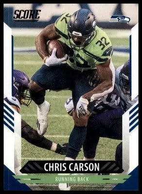 2021 Score Base Chris Carson Seattle Seahawks 269 - Football Card Single
