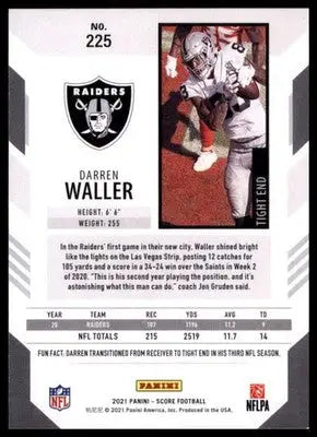 2021 Score Base Darren Waller Las Vegas Raiders 225 - Football Card Single