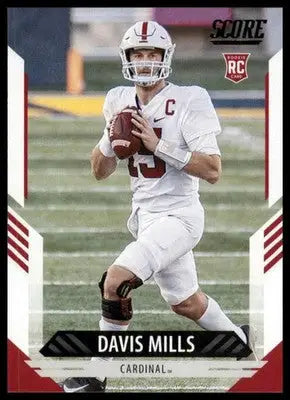 2021 Score Base Davis Mills RC Stanford Cardinal 363 - Football Card Single