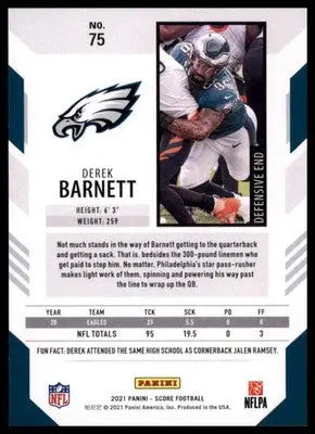 2021 Score Base Derek Barnett Philadelphia Eagles 75 - Football Card Single